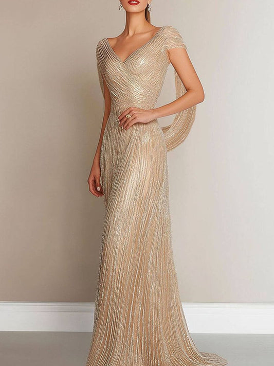 Gilded Temperament Tassel Ladies Evening Dress
