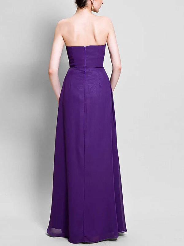 Strapless Solid Color Dress Lace Top Suit