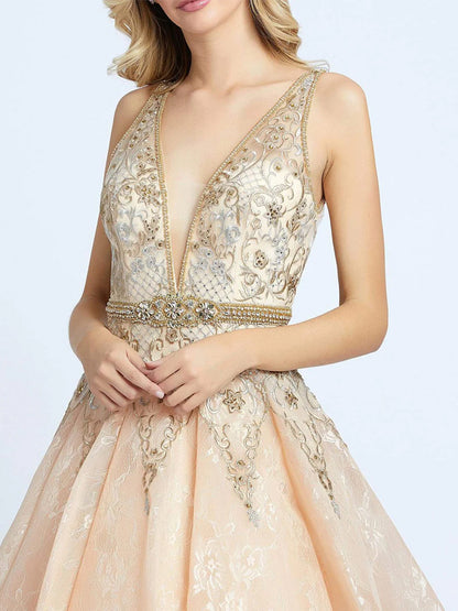 V-neck Sleeveless Maxi Dress