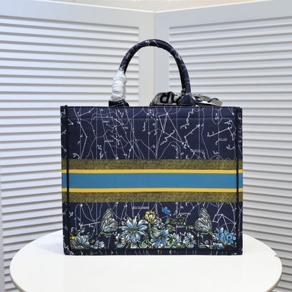 Dior Medium Book Tote White Multicolor