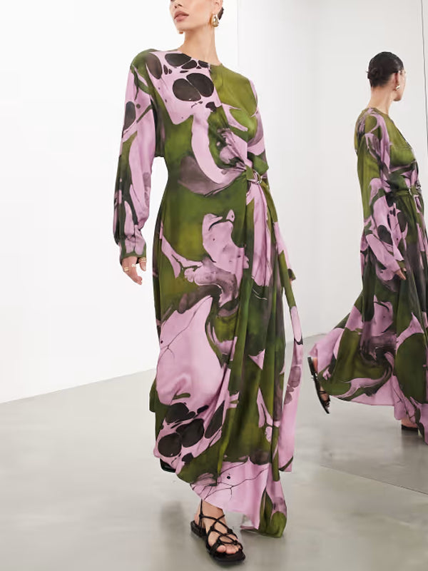 Temperament Chiffon Print Party Women's Dress