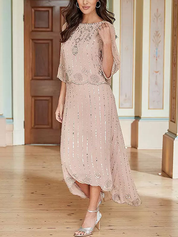 Sequined Elegant Sophisticated Ladies Dress