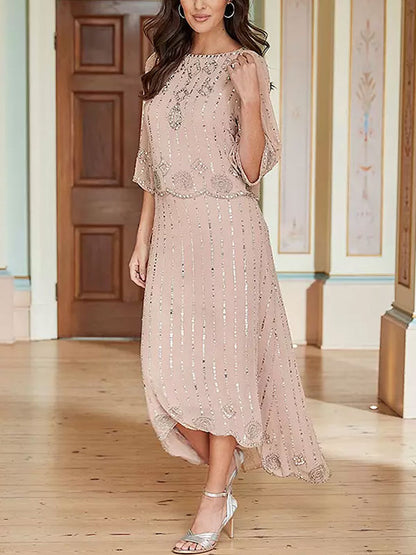 Sequined Elegant Sophisticated Ladies Dress