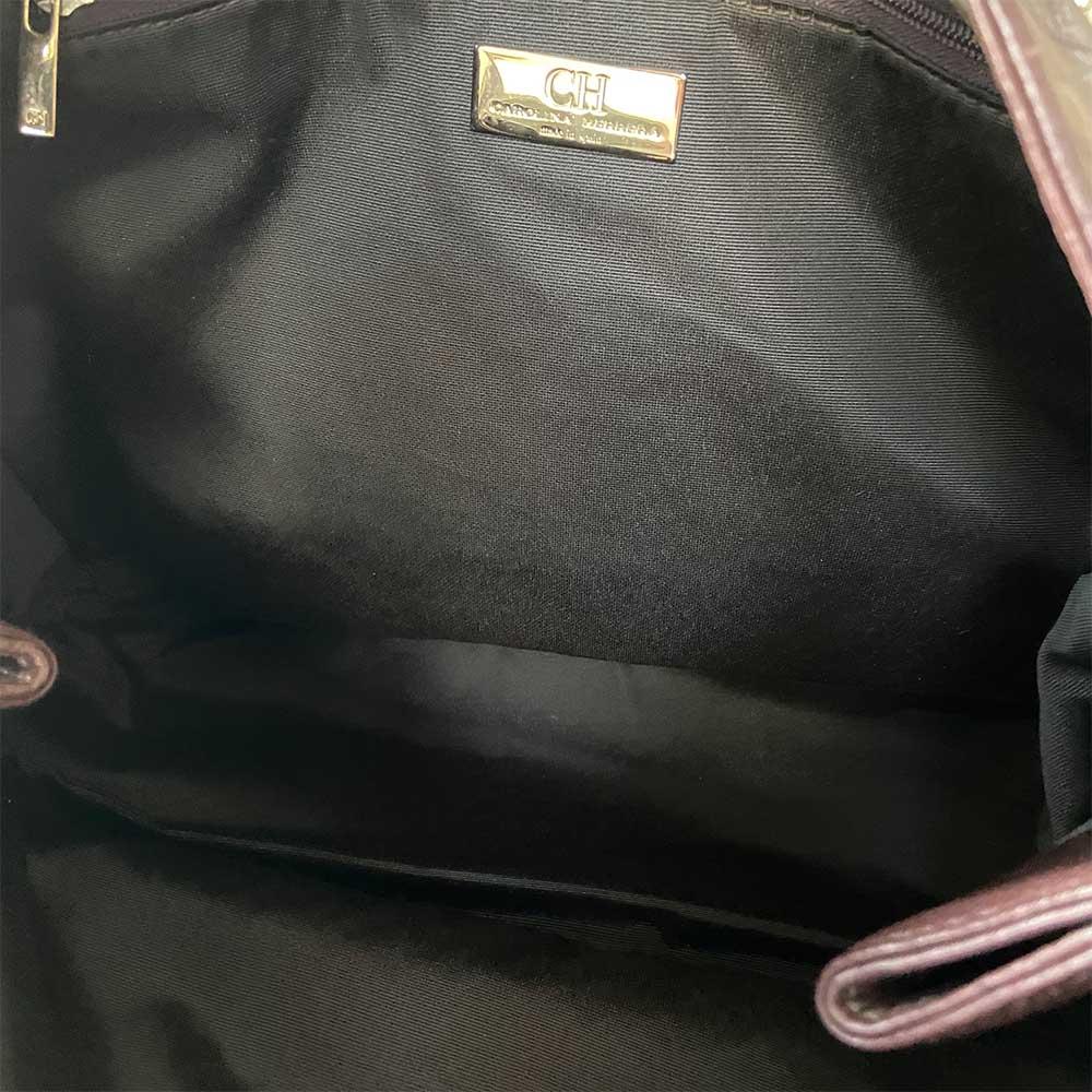 Carolina Herrera Brown Monogram leather Audrey Medium bag