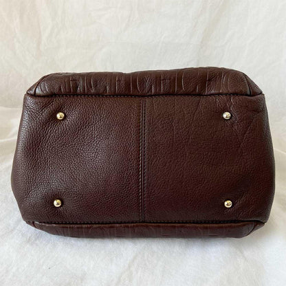 Carolina Herrera Brown Monogram leather Audrey Medium bag