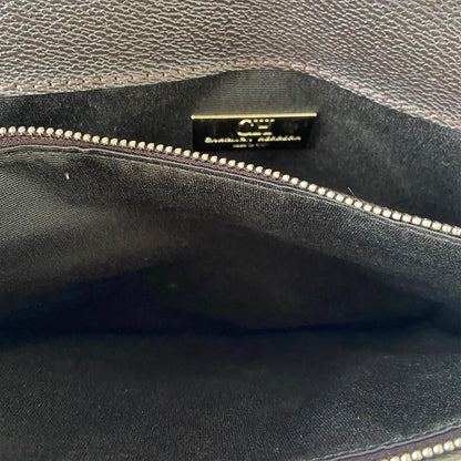 Carolina Herrera  Monogram Coated Canvas & Leather Wallet on chain