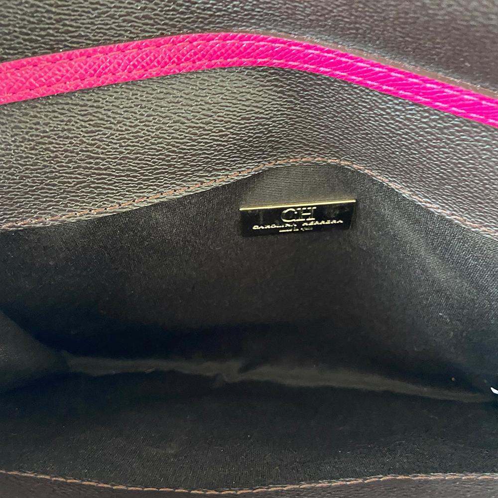 Carolina Herrera  Monogram Coated Canvas & Leather Wallet on chain