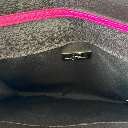 Carolina Herrera  Monogram Coated Canvas & Leather Wallet on chain