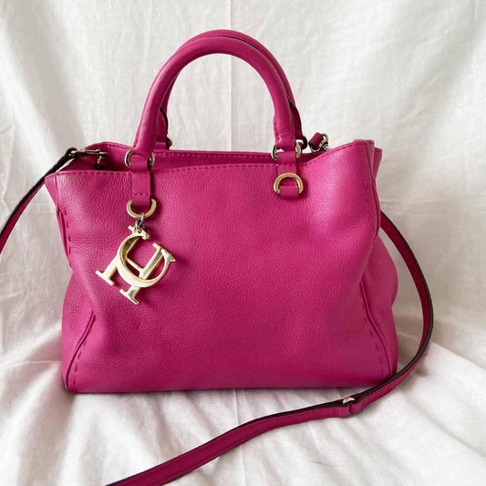 Carolina Herrera Pink Small Shopper Tote Bag