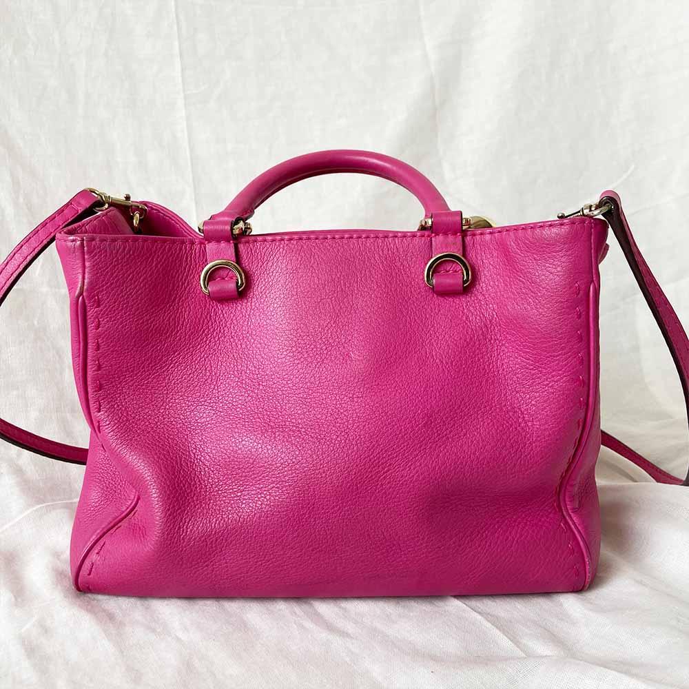 Carolina Herrera Pink Small Shopper Tote Bag