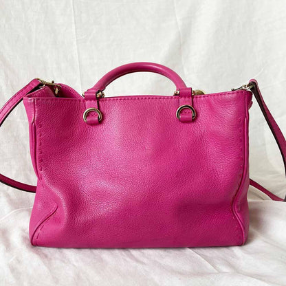 Carolina Herrera Pink Small Shopper Tote Bag