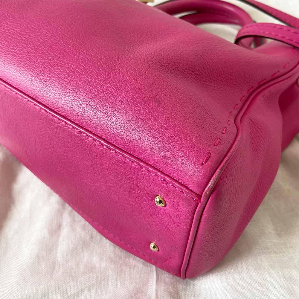 Carolina Herrera Pink Small Shopper Tote Bag