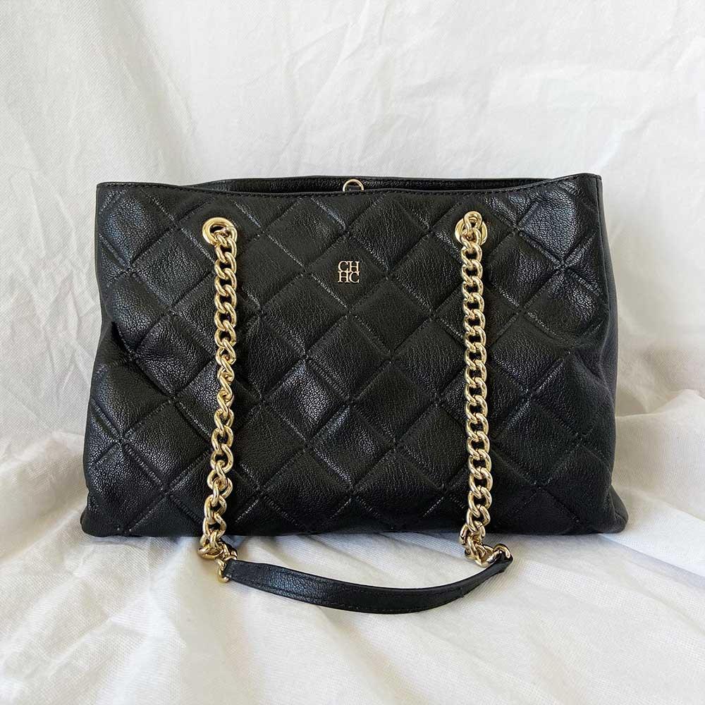 Carolina Herrera Quilted Top Handle Bag