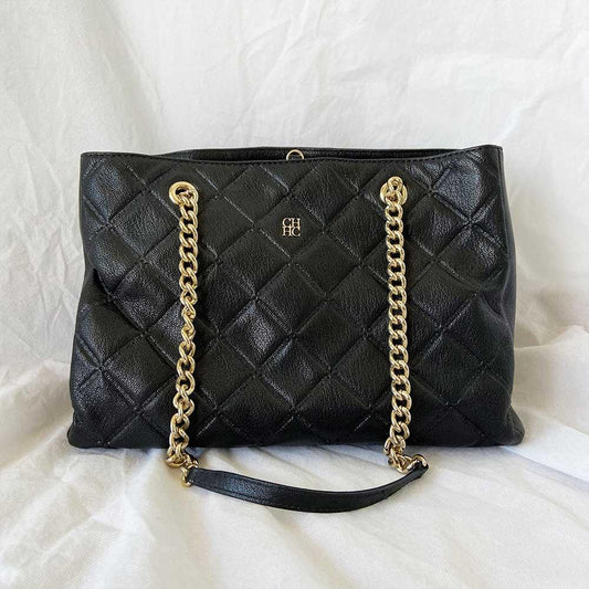 Carolina Herrera Quilted Top Handle Bag