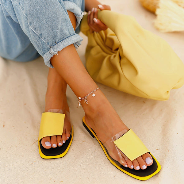 Women'S Fashion Monochromatic Chic Flat Slippers