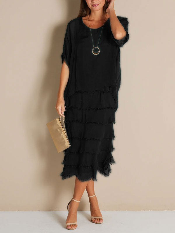 Straight temperament chiffon temperament women's dress