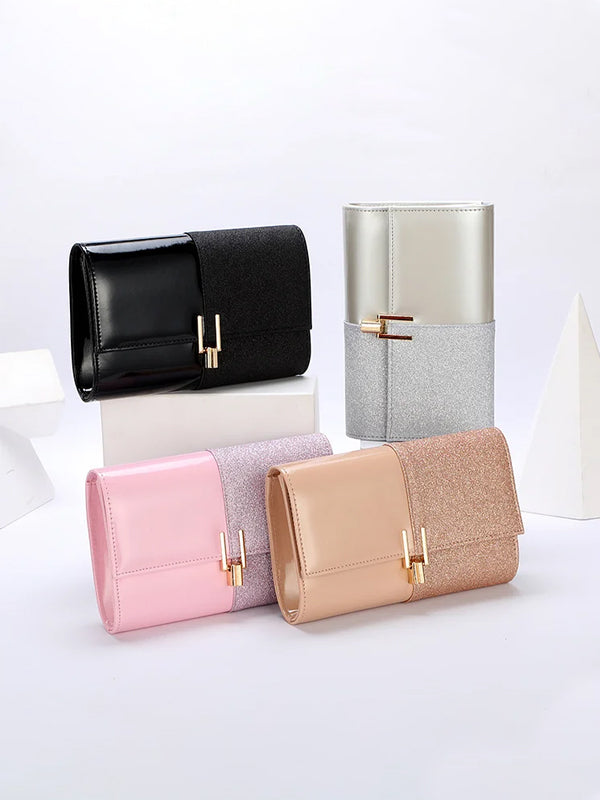 Sequin reflective crafted handbag for wedding dinner ladies