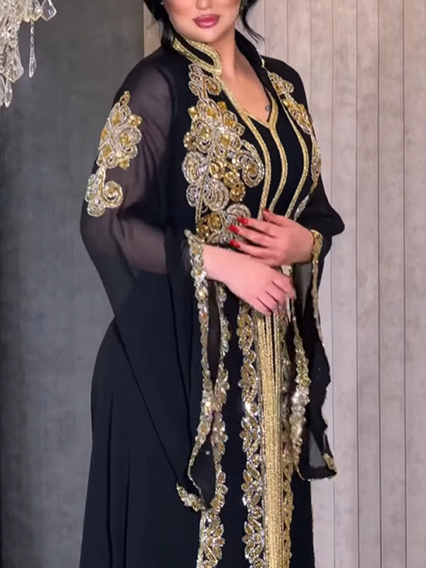 Vintage Temperament Chiffon Elegant Ladies Dress