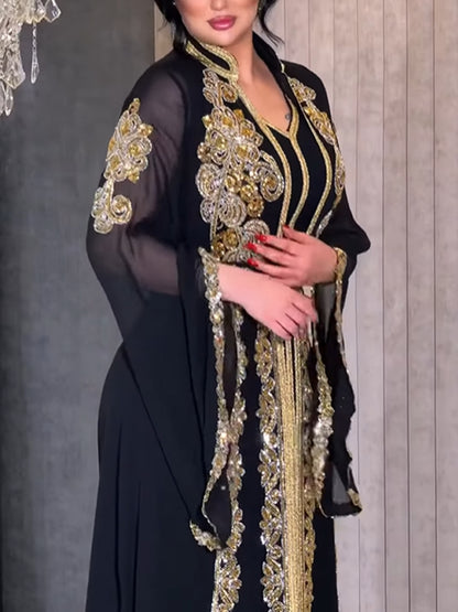 Vintage Temperament Chiffon Elegant Ladies Dress