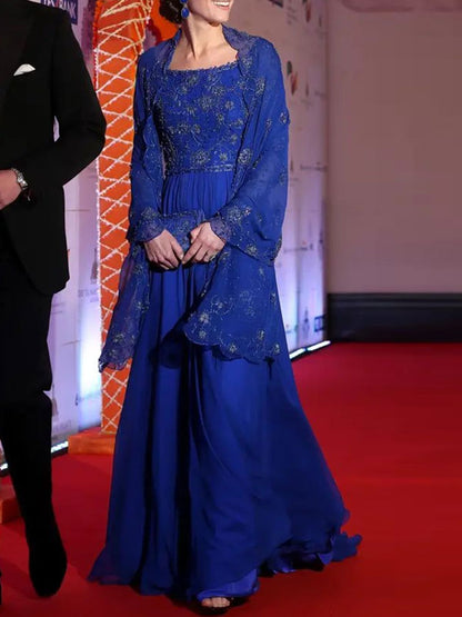 Sequined Shawl Elegant Temperament Ladies Dress