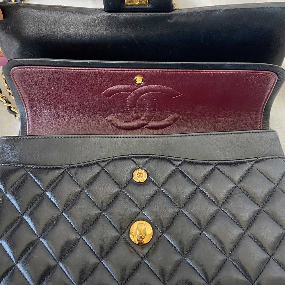 Chanel Medium Lambskin Double Flap Bag