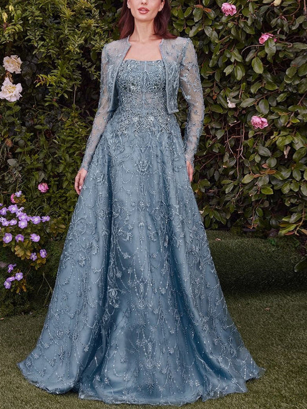 Lace Solid Color Maxi Dress