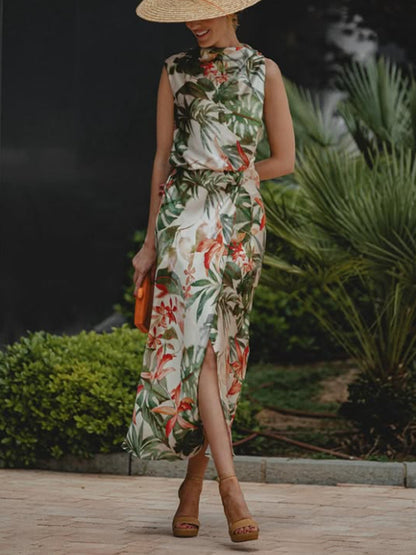 Emperament Chiffon Elegant Flowers Women's Dress