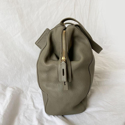 Celine Grey Leather Large Top Handle Bag