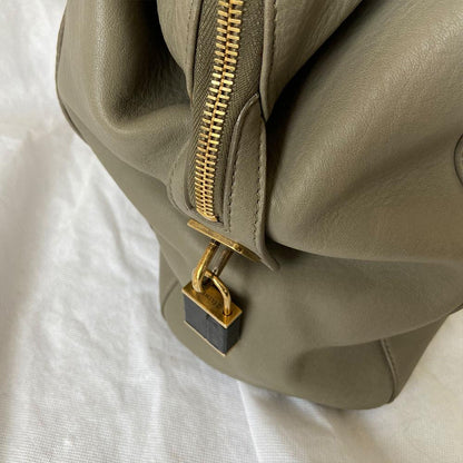 Celine Grey Leather Large Top Handle Bag