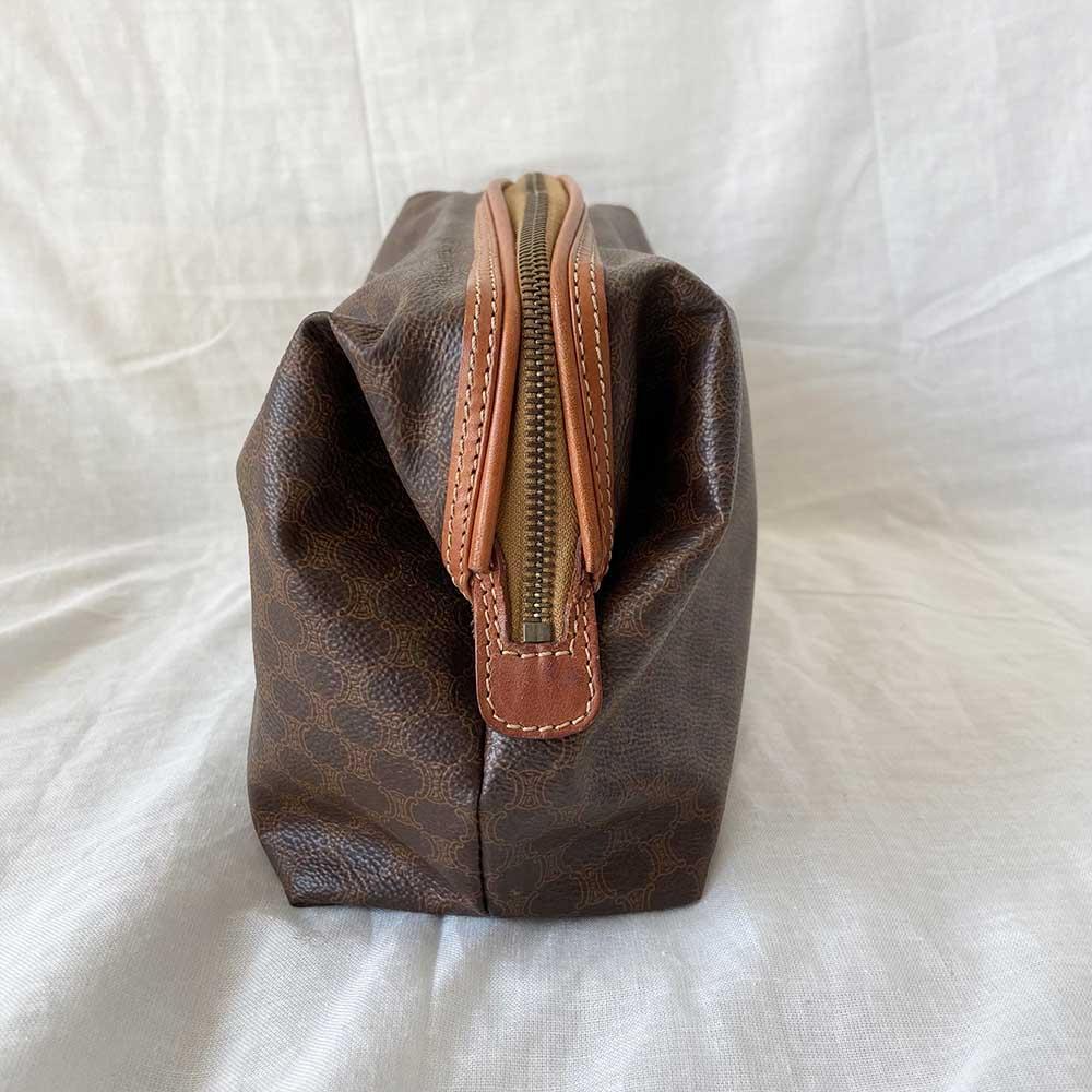 Céline Macadam Pattern Brown Clutch