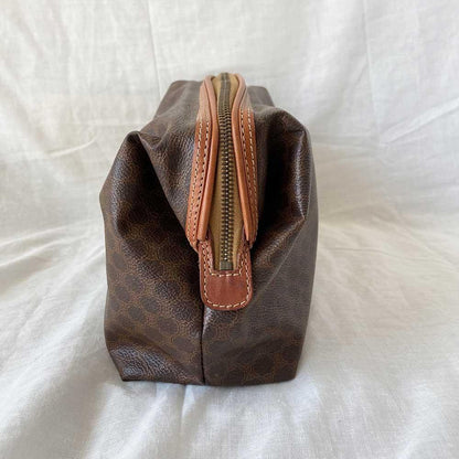 Céline Macadam Pattern Brown Clutch