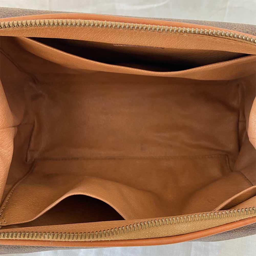 Céline Macadam Pattern Brown Clutch