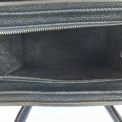 Celine textured black leather nano luggage bag with strap