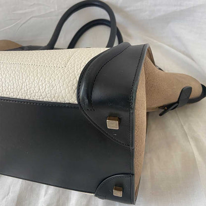 Celine Tricolor Mini Luggage Tote Bag