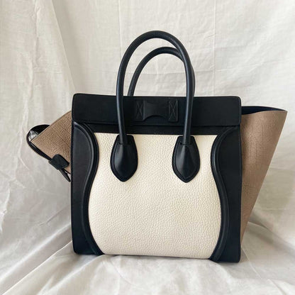 Celine Tricolor Mini Luggage Tote Bag