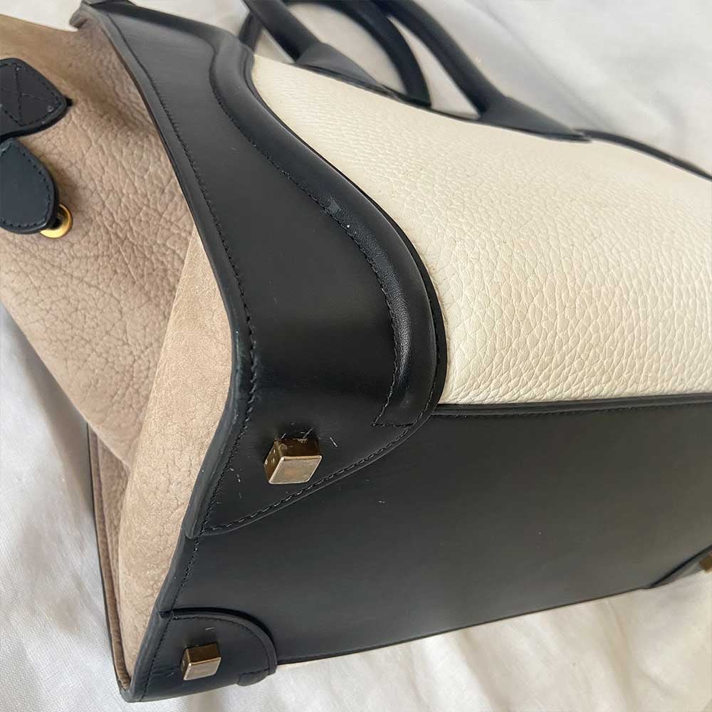 Celine Tricolor Mini Luggage Tote Bag