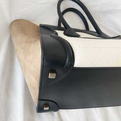 Celine Tricolor Mini Luggage Tote Bag