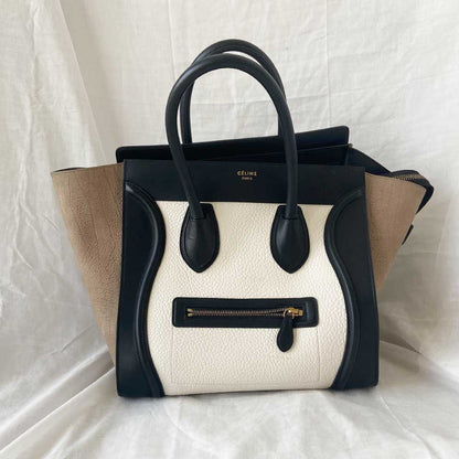 Celine Tricolor Mini Luggage Tote Bag