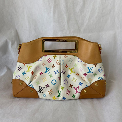 Louis Vuitton White Multicolor Monogram Canvas Judy MM Bag