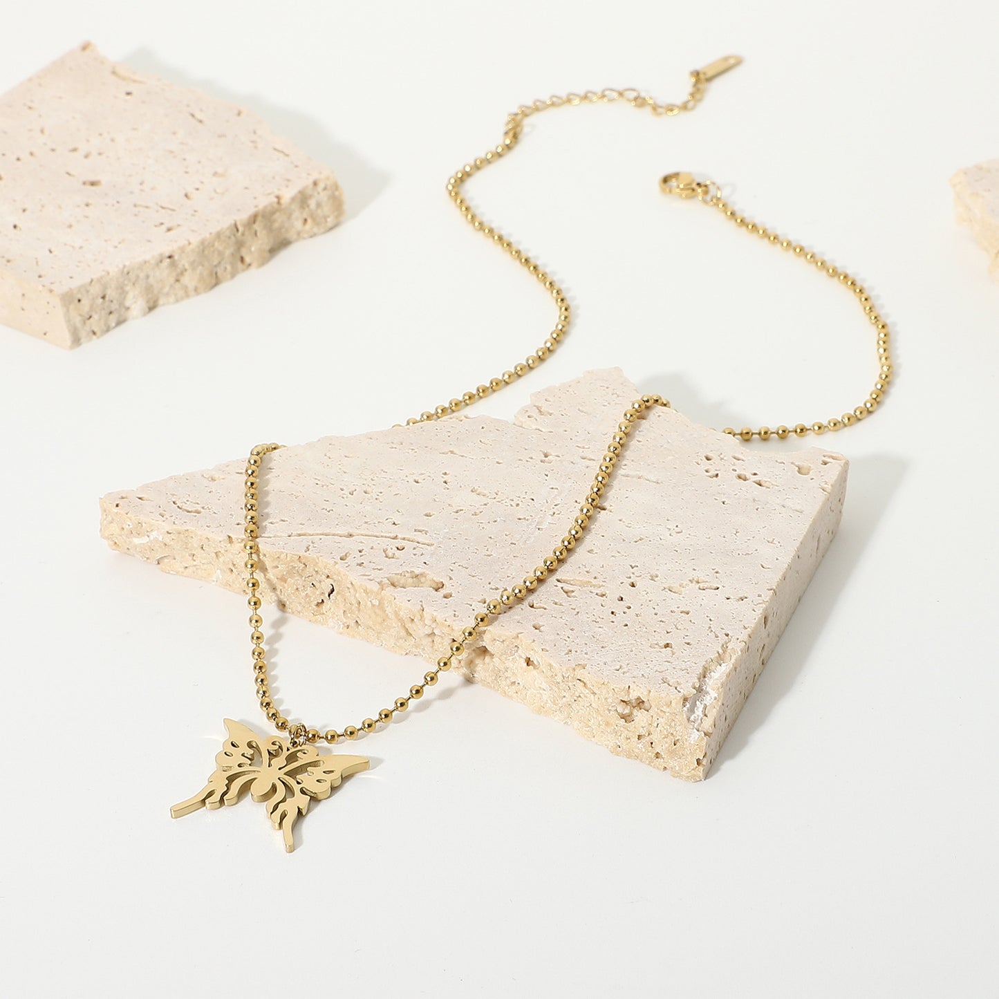 Golden Hollow Big Butterfly Pendant