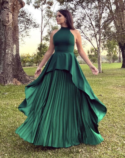 Green Elegant Fashion Suspender Long Satin Prom Dress Evening Dress Wedding Mother Dress Party Dress  gh3786