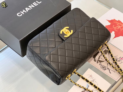 Chanel Classic Flap Bag Medium Black Gold