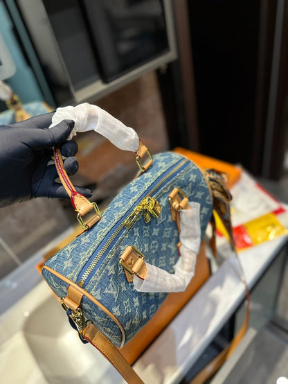 LV Denim Speedy
