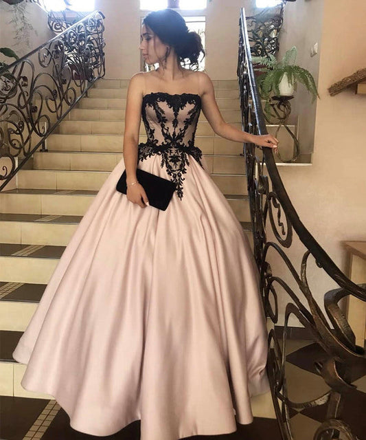 STYLISH SATIN LACE LONG PROM DRESS EVENING DRESS   cg10491