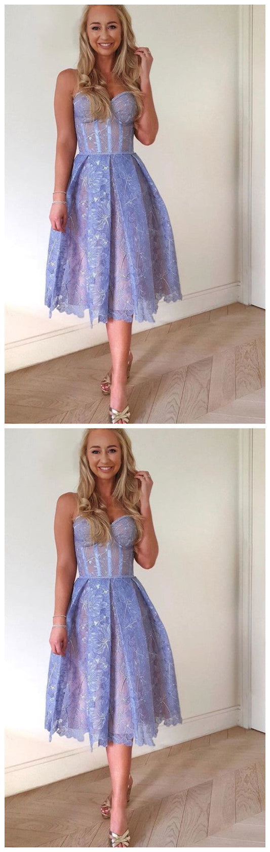 Sleeveless Lavender Lace Short Dress, Girl Party Dress Homecoming Dress   cg10576