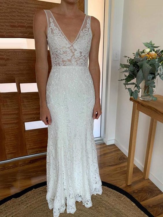 V-Neck Appliques Prom Dress   cg10802