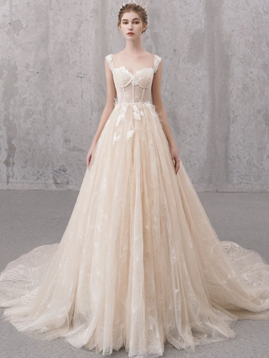 High quality A-line tulle long ball gown dress prom dress evening dress   cg10815