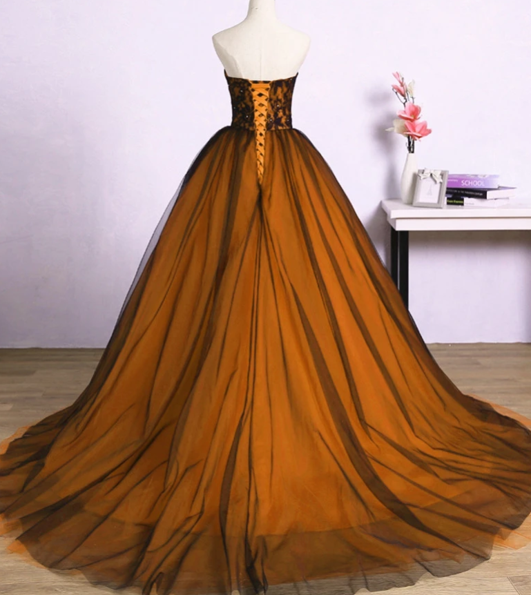 Beautiful Tulle A-Line Ball Gown Sweet 16 Party Dress, Long Prom Dress   cg10885