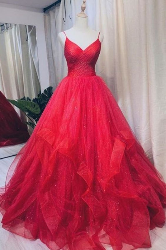 Red Ball Gown prom party dress for women   cg11833