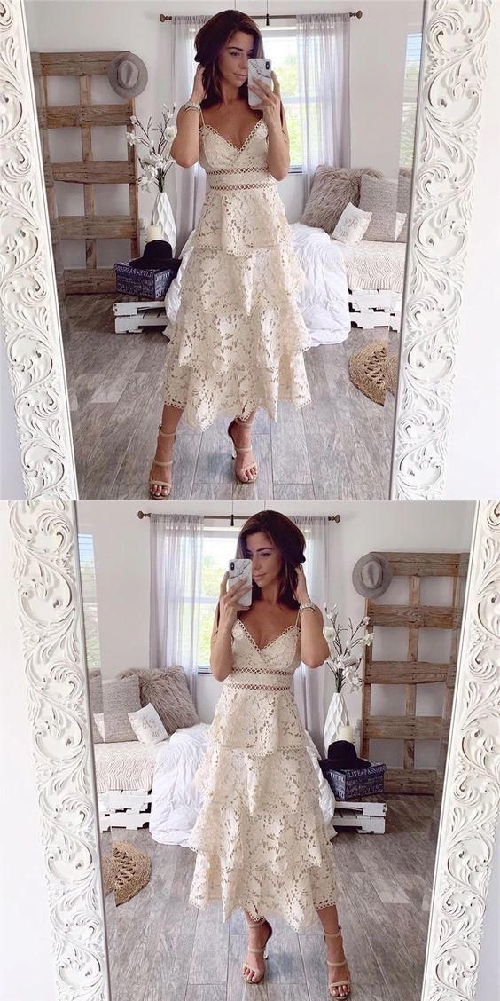 Charming V-Neck A-Line Prom Dresses, Evening Dress Prom Gowns   cg12054